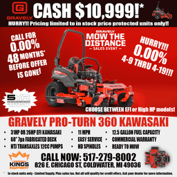 GRAVELY PRO-TURN 360 Choose Between EFI or High HP Models