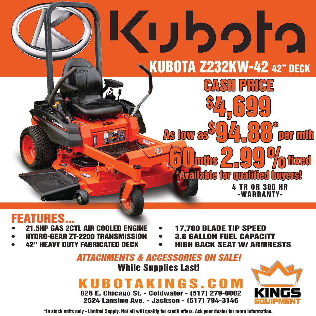 Kubota Z232KW-42 AD