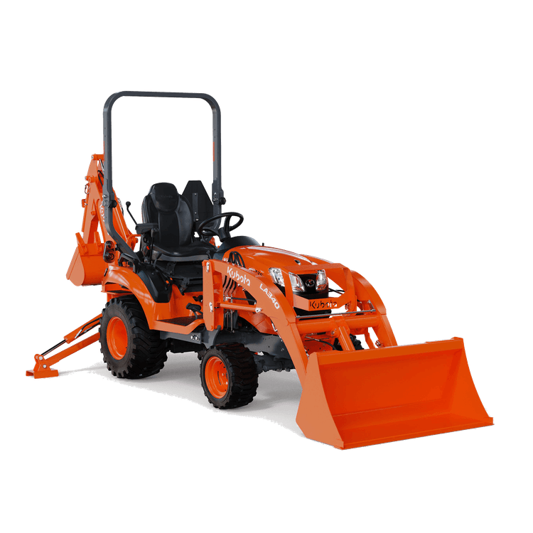 Kubota BX23S compact tractor with backhoe