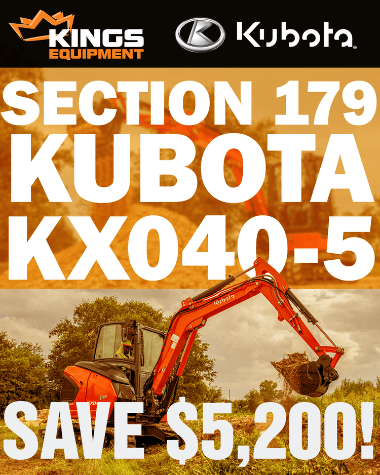 Section 179 Sale Kubota KX040-5