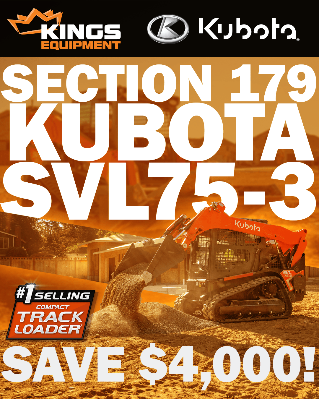 Section 179 Sale Kubota SVL75-3