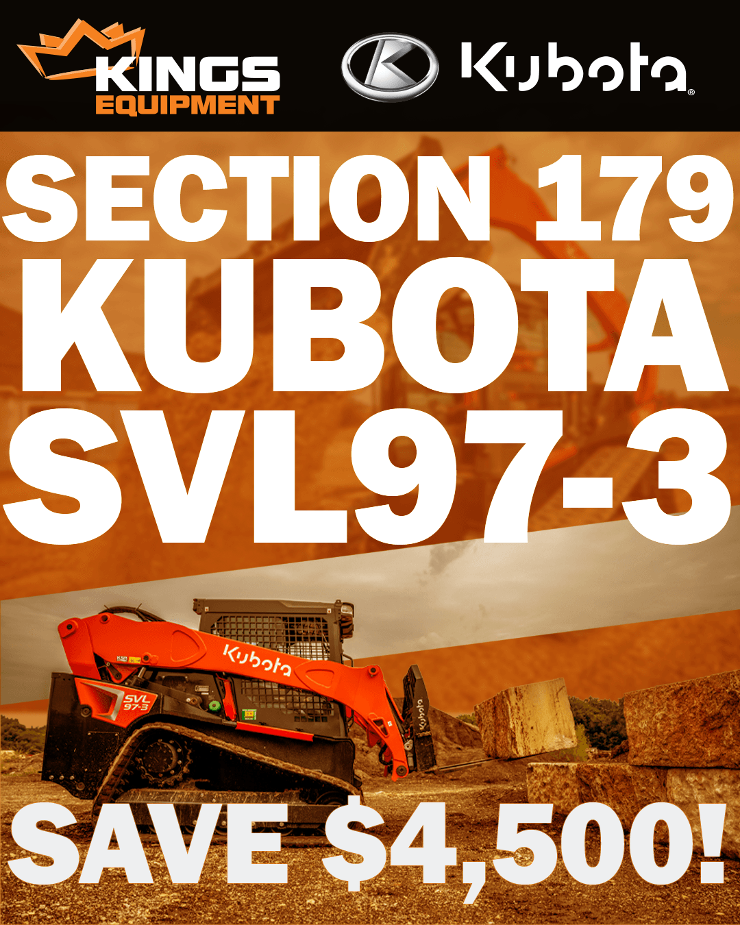 Section 179 Sale Kubota SVL97-3