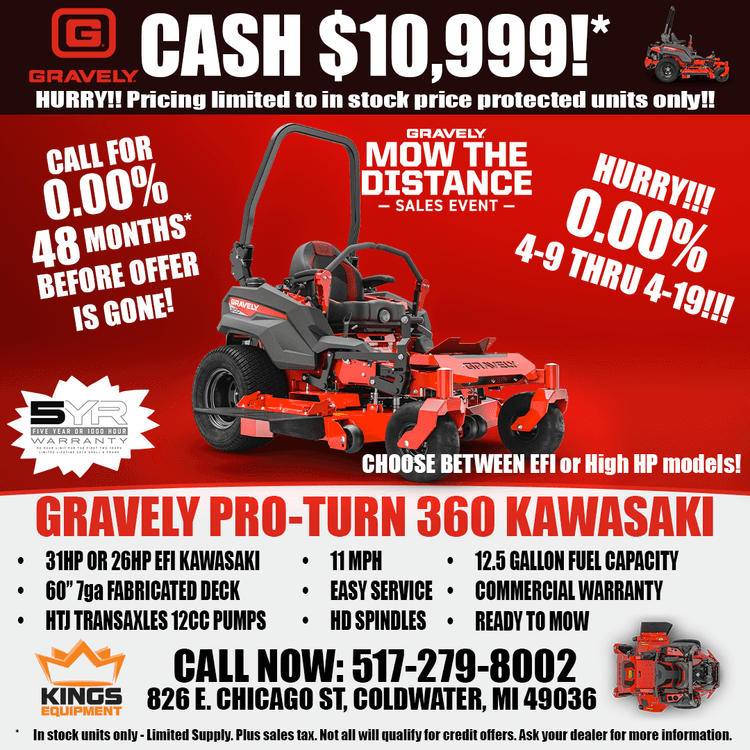 GRAVELY PRO-TURN 360 Choose Between EFI or High HP Models