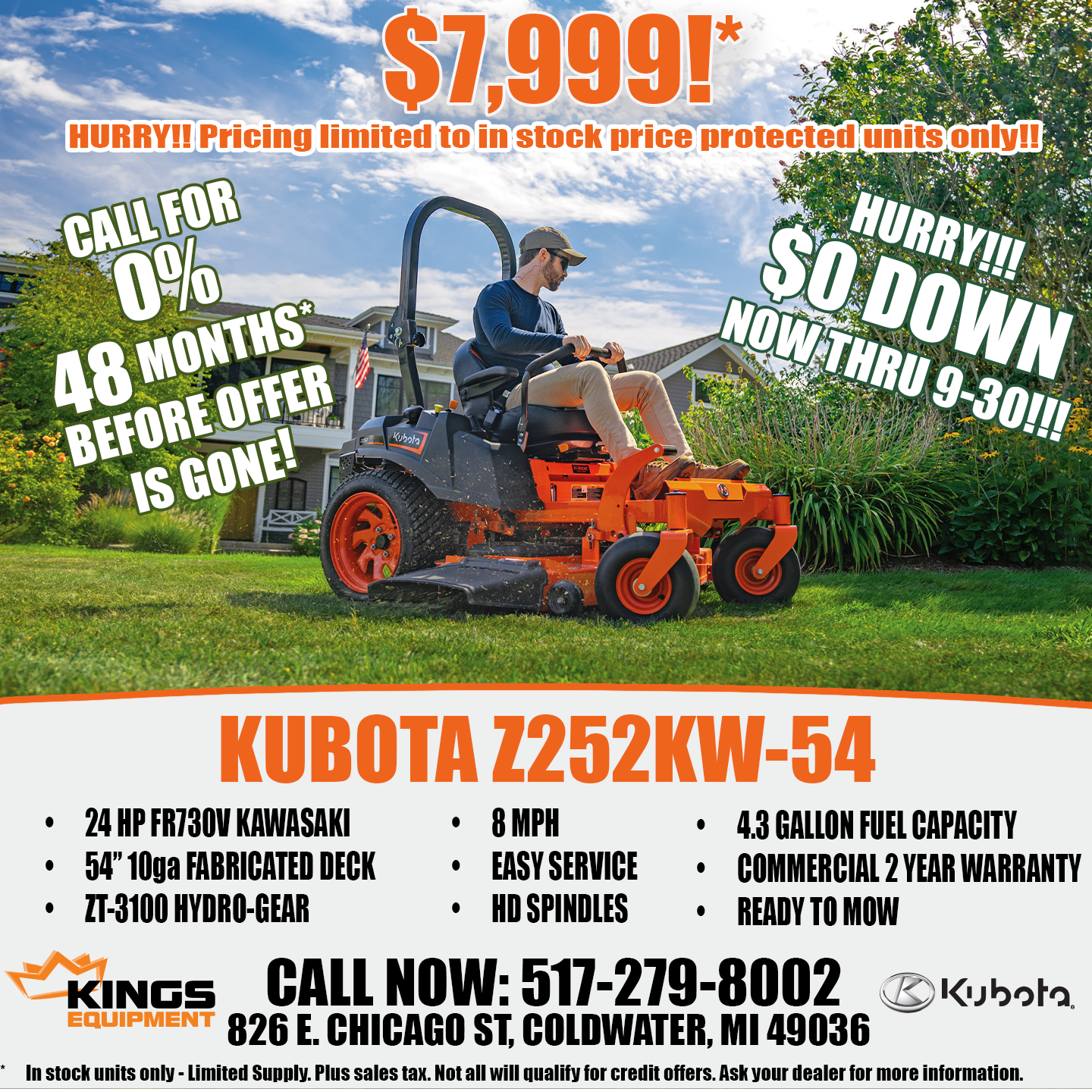 Kubota Z781KWTI-60 Zero Turn - Kings Equipment